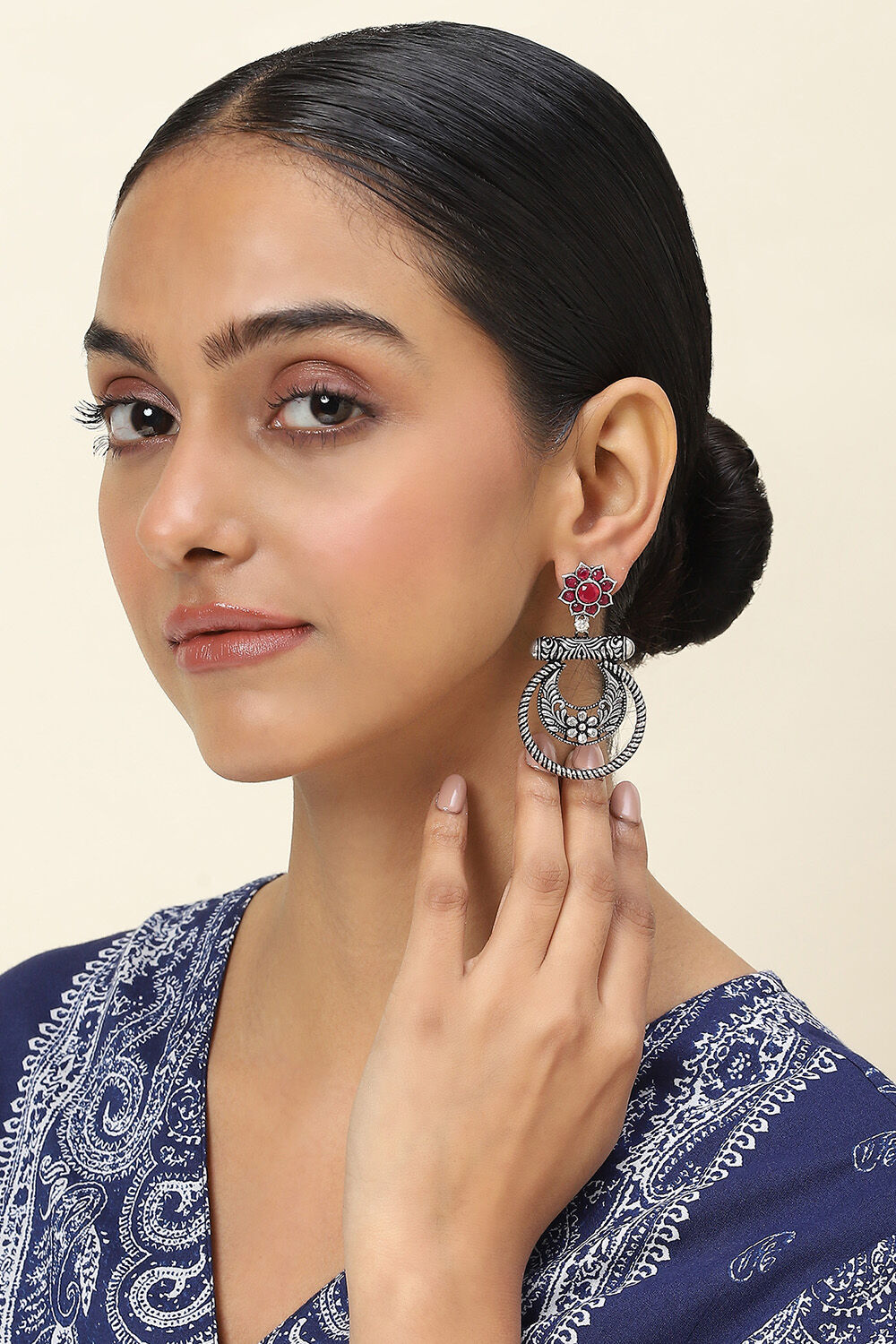 Pink Alloy Drop & Danglers image number 3