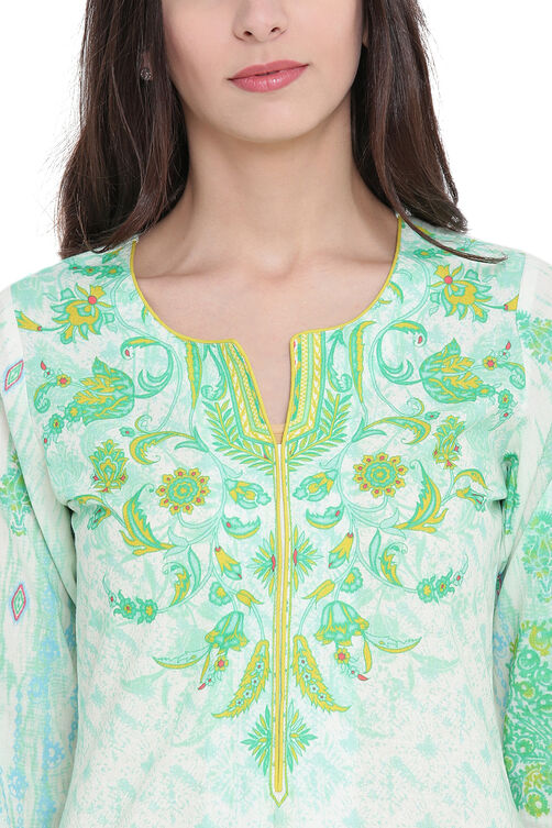 Green Straight Kurta image number 1