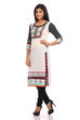 White Straight Cotton Kurta image number 3
