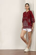 Red Rayon Straight Tops
