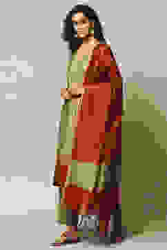 Ecru Viscose Straight Printed Kurta Palazzo Suit Set image number 4