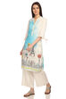 White Straight Cotton Kurta image number 2