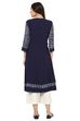 Indigo Kalidar Viscose Rayon Kurta image number 5
