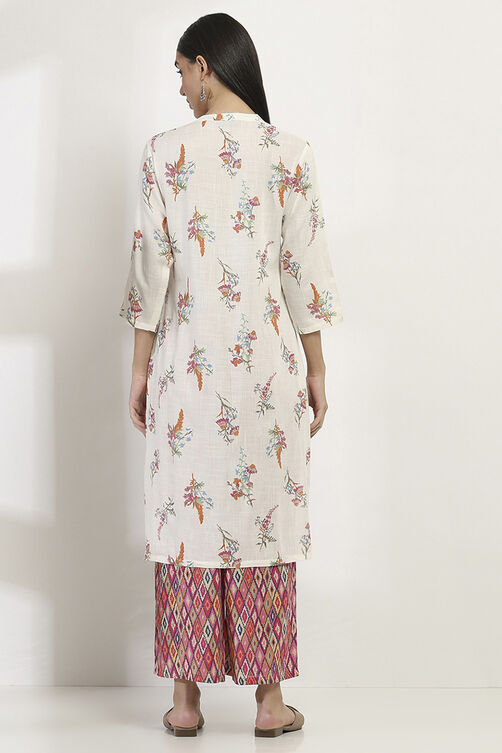 White Viscose Rayon Straight SET image number 4