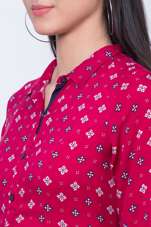 Pink Kalidar Viscose Dress image number 1