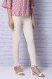 Off White Cotton Single Jersey Legging image number 3