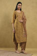 Blue Polyester Printed Straight Suit Set image number 4