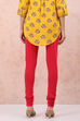 Red Cotton Churidar image number 4
