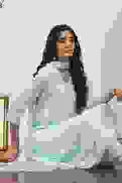 Blue Polyester Kalidar Suit Sets image number 8