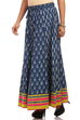 Indigo Flared Cotton Skirt image number 2