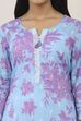 Blue Cotton Straight Kurtas image number 1
