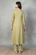 Sage Green Embroidered Kalidar Suit Set image number 4