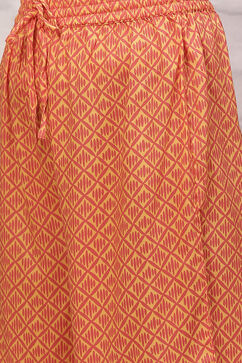 Mustard Straight Printed Suit Set image number 3