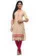 Beige Cotton Straight Kurta image number 0
