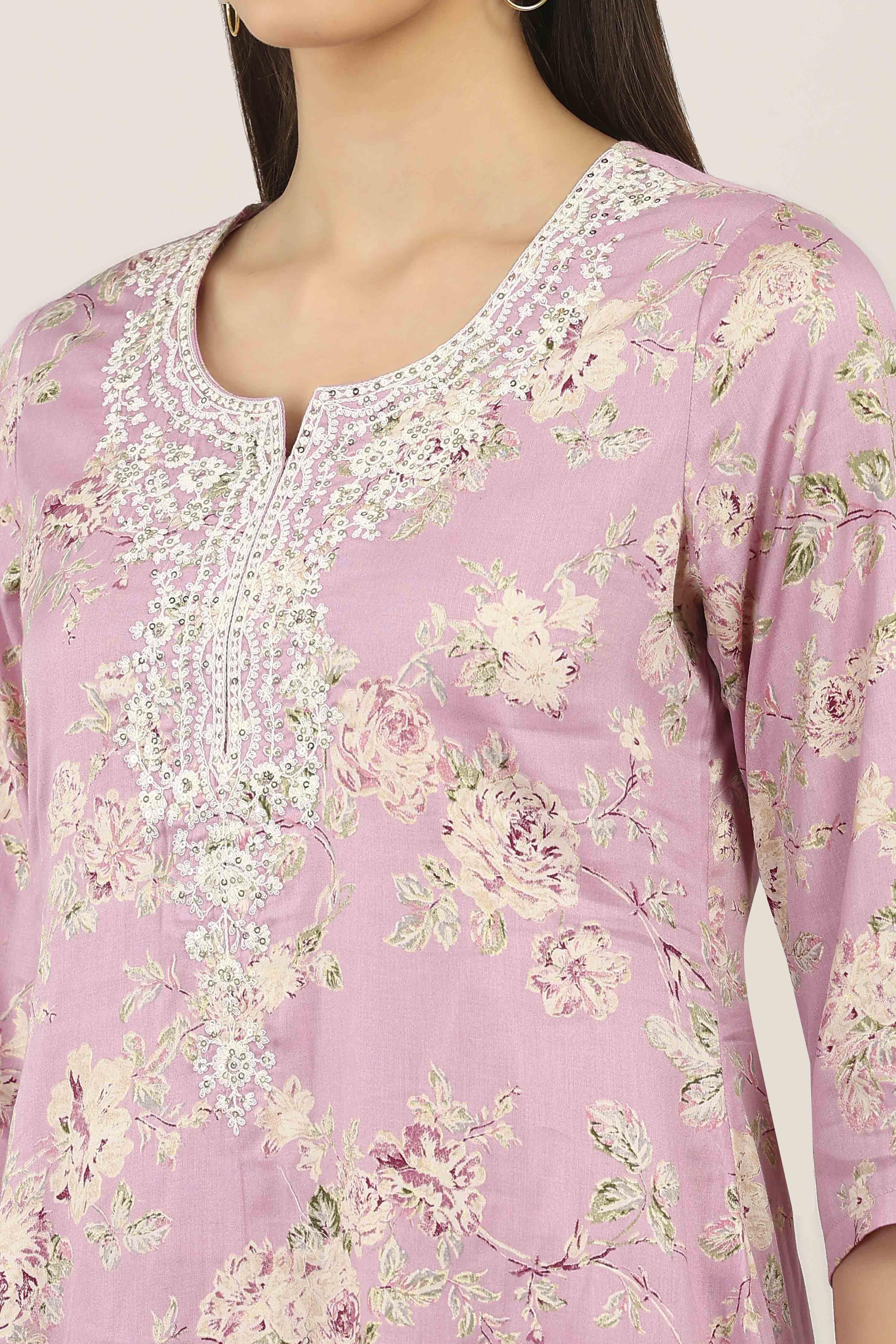 Green Cotton Straight Suit Sets image number 1