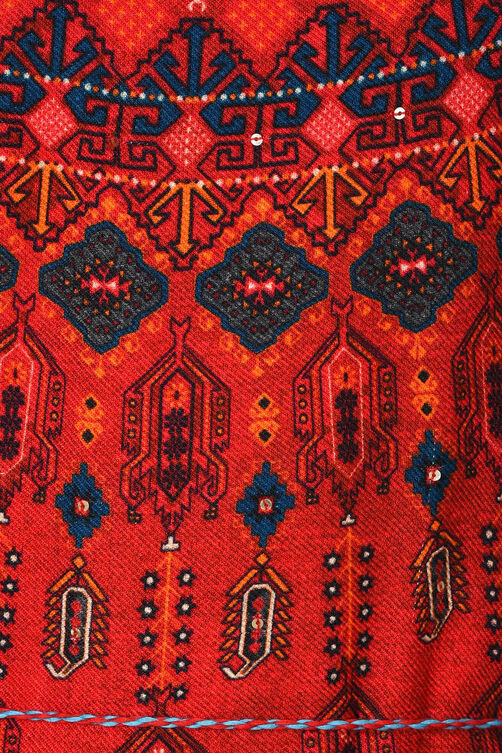Red Straight Viscose Kurta image number 6