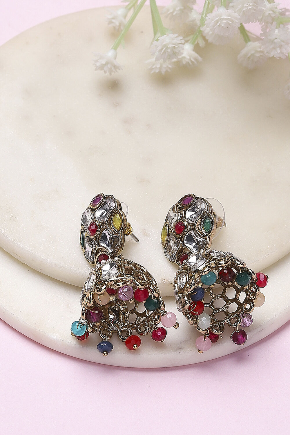 Multicolor Alloy Jhumka image number 0