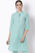 Green Cotton Straight Kurta image number 3