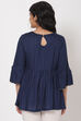 Navy Blue Viscose And Rayon Indie Top image number 5