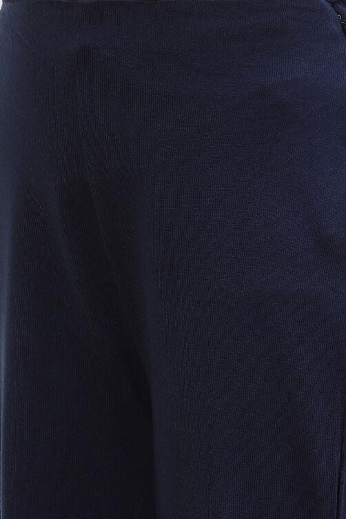Black Acrylic Winter Palazzo Pants image number 1