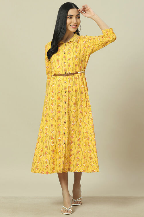 Yellow LIVA Straight Dress image number 0