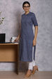 Blue Polyester Straight Kurta image number 4