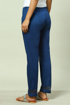 Indigo Cotton Blend Slim Pant image number 4