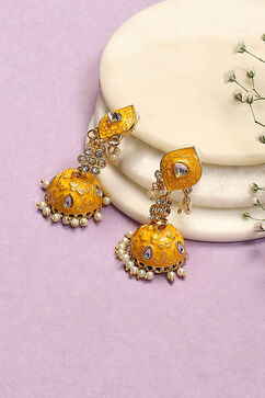 Yellow Brass Earrings image number 0