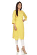 Pink Straight Viscose Kurta image number 3