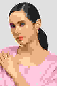 Light Purple Brass Jhumka image number 3