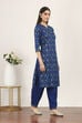 Blue Rayon Viscose Rayon Kurta Pants Set image number 5