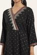 Black Viscose Rayon Straight Kurta Pants Set image number 1