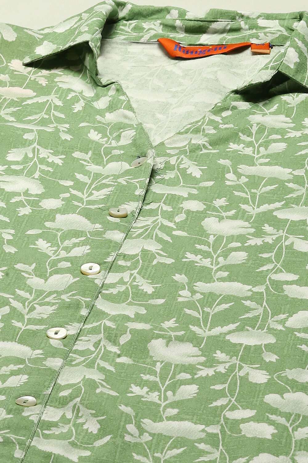 Green Rayon Straight Suit Set image number 1