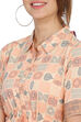 Peach Flared Cotton Dress image number 1