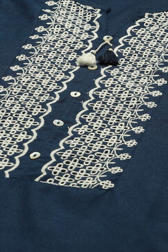 Navy Rayon Indie Top image number 1