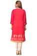 Magenta Straight Chiffon Kurta image number 3