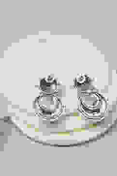 Dual Oxidised Alloy Earrings image number 2