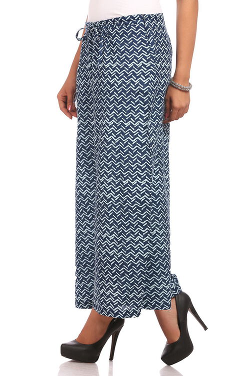 Indigo Cotton Palazzo image number 3