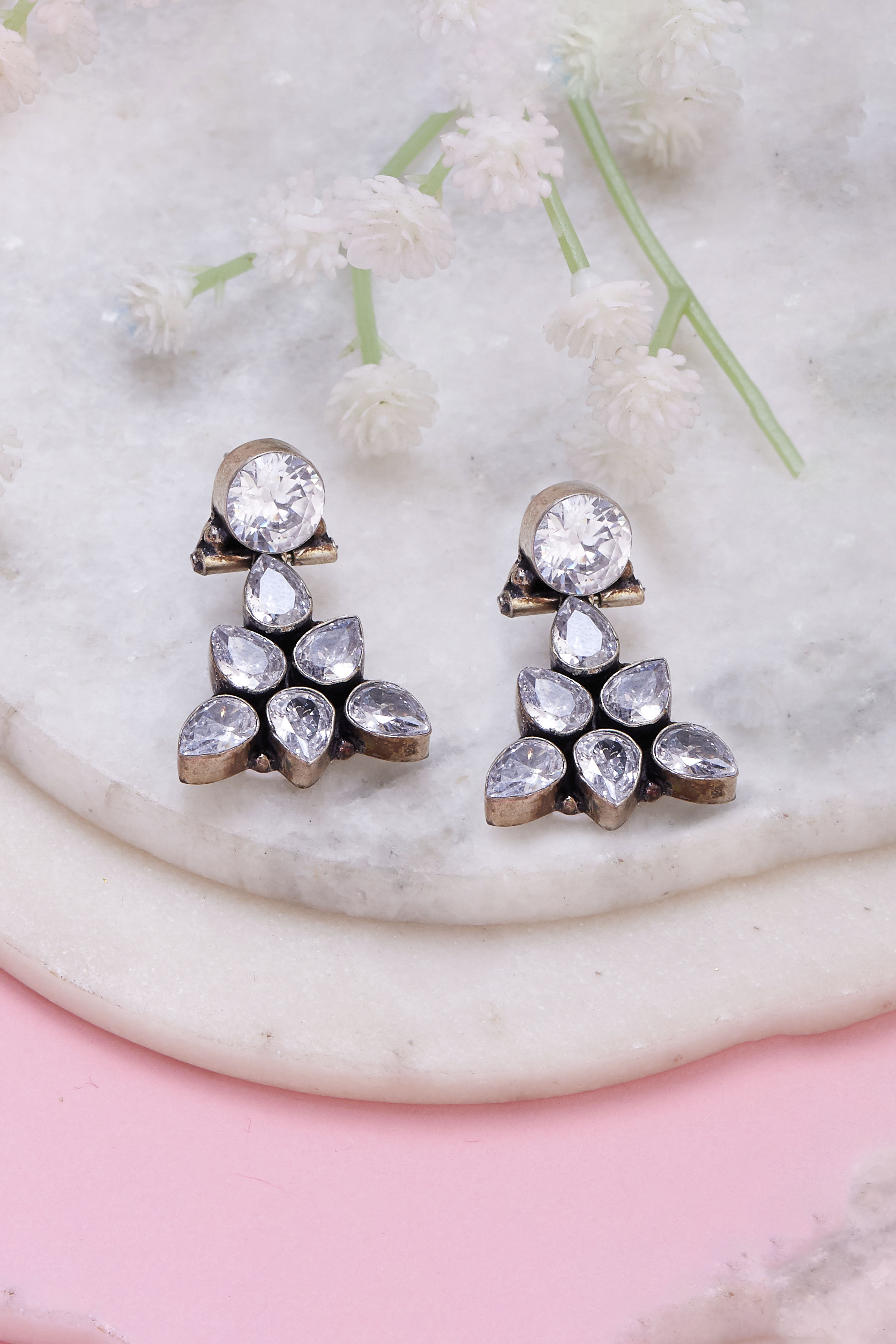 Off White Brass Drop & danglers image number 0