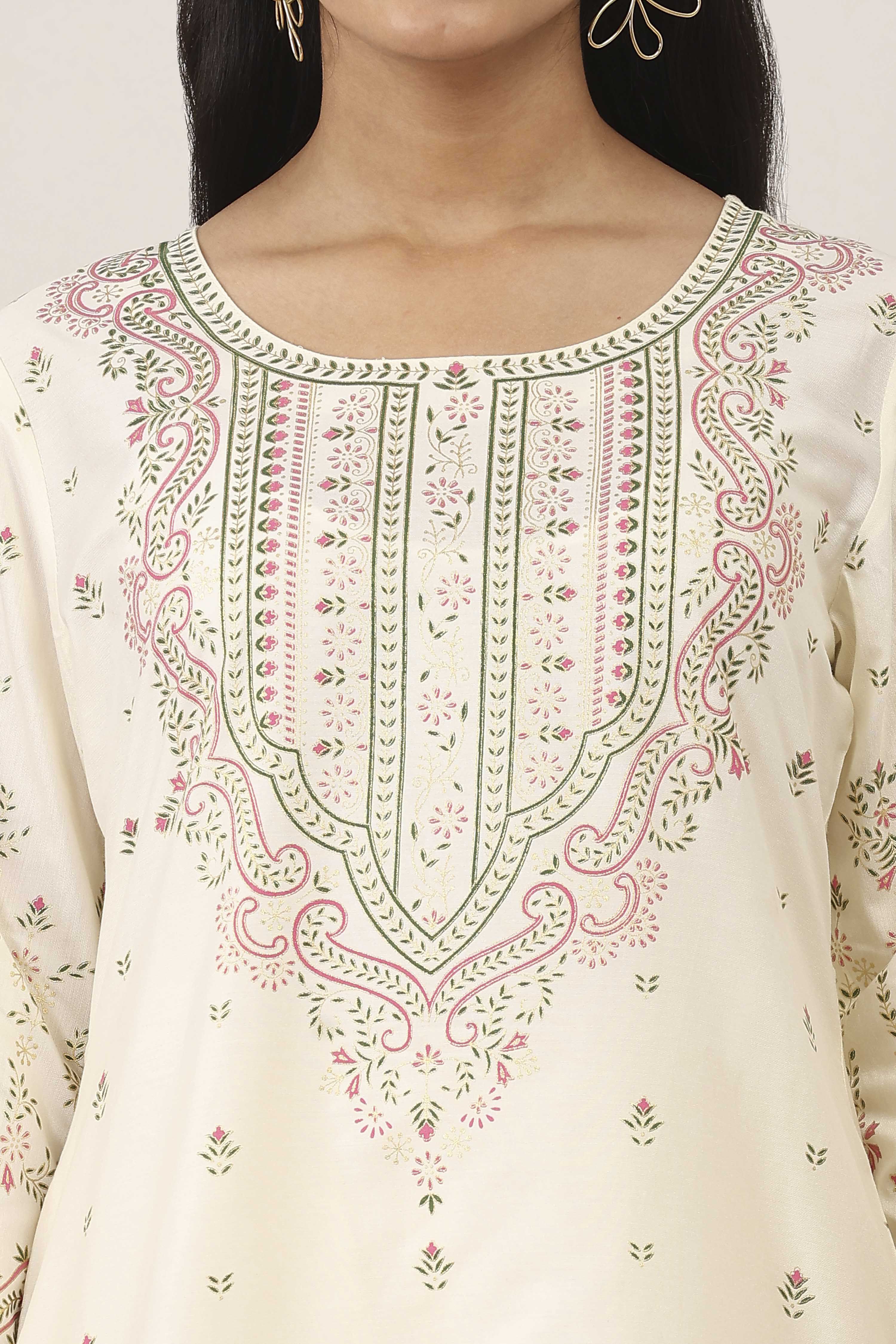 Blue Viscose Polyester Straight Suit Sets image number 1