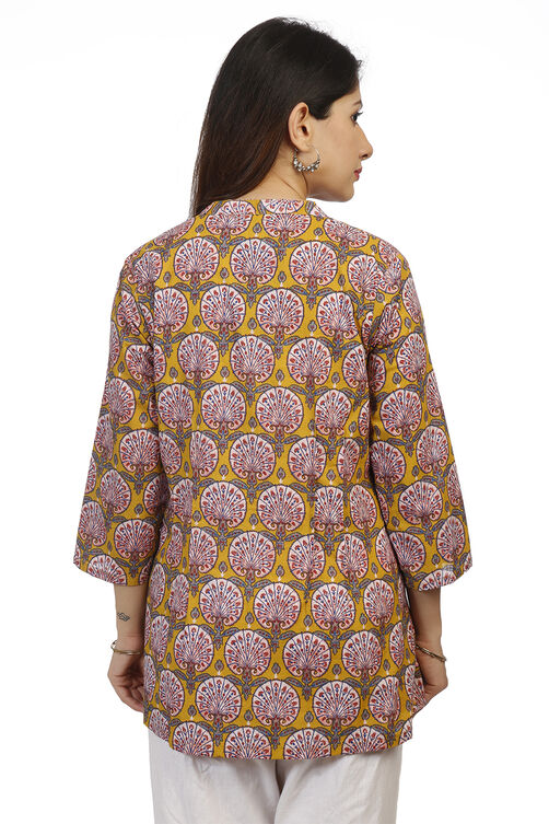 Mustard A Line Cotton Indie Top image number 5