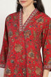 Maroon Cotton Blend Straight Set image number 1