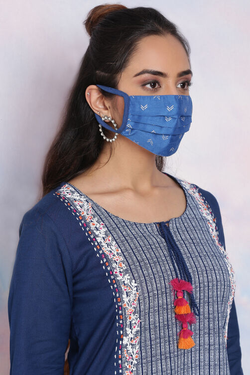 Royal Blue Polyester Mask image number 2