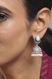 Mint Green Brass Jhumka image number 1