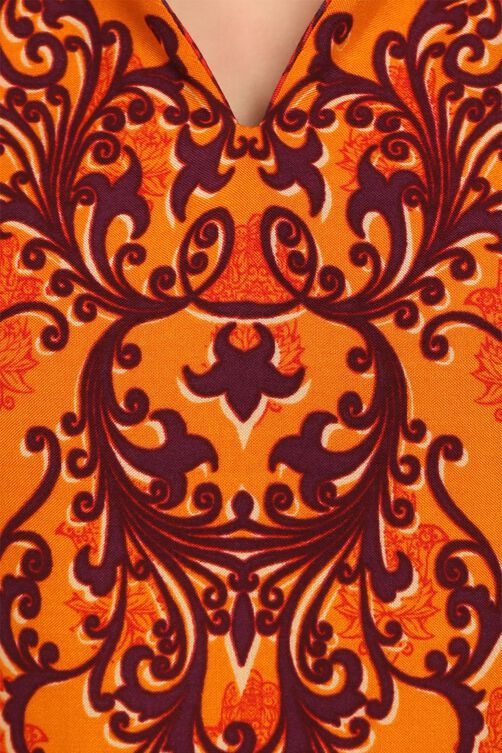 Wine Straight Cotton Kurta image number 4