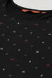 Black Acrylic Straight Suit Set image number 1