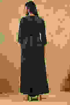 Blue Viscose Blend Printed Front Open Kurta Palazzo Set image number 4