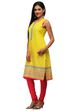 Lime Cotton Straight Kurta image number 1