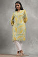 Ecru Viscose Rayon Printed Straight Kurta image number 3