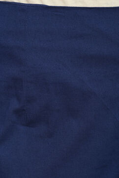 Blue Cotton Slim Pants image number 5